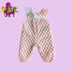 Vintage Newborn / Infant Baby Quilted Jumpsuit size 0-3M